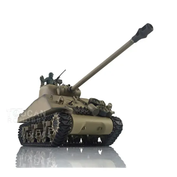 Henglong 1/16 FPV 7.0 M4A3 Sherman RTR RC Tank 3898 w/ 360Degrees Rotating Turret Barrel Recoil FPV Camera Metal Tracks Engine Sound