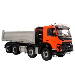 JDM-161 Dump 1/14 8x8 JDMODEL RC Hydraulic Dumper Truck I6S Radio Controller Differential Lock Axle Cylinder Wheel Hubs W/ Hopper