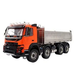 JDM-161 Dump 1/14 8x8 JDMODEL RC Hydraulic Dumper Truck I6S Radio Controller Differential Lock Axle Cylinder Wheel Hubs W/ Hopper