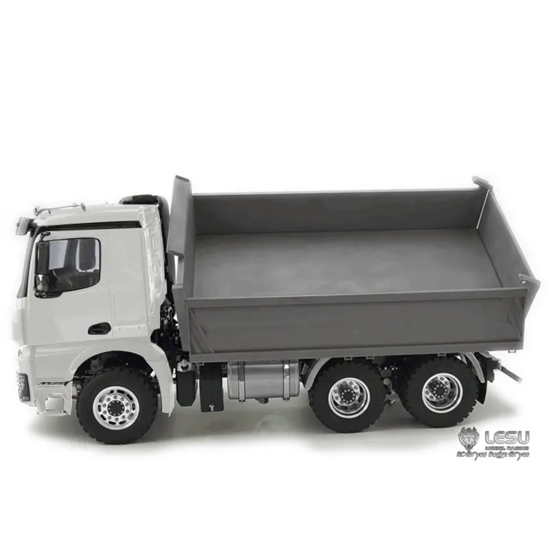 LESU 1/14 Scale Remote Controlled 3348 3 Axles 6*6 Dumper Truck CarsMotor Servo ECS Sound and Light System Cabin