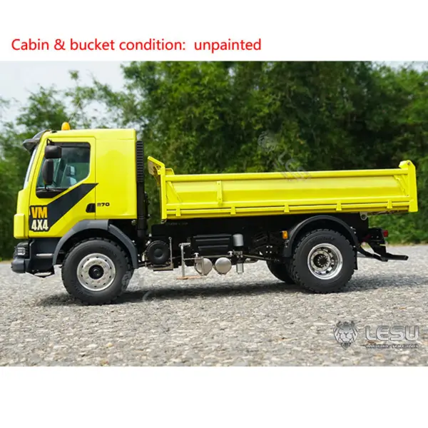 LESU 1/14 4*4 Metal RC Dumper Radio Controlled Hydraulic Tipper Truck Electronic Car Model Light Sound System ESC Motor Servo DIY Toys Gift Adult