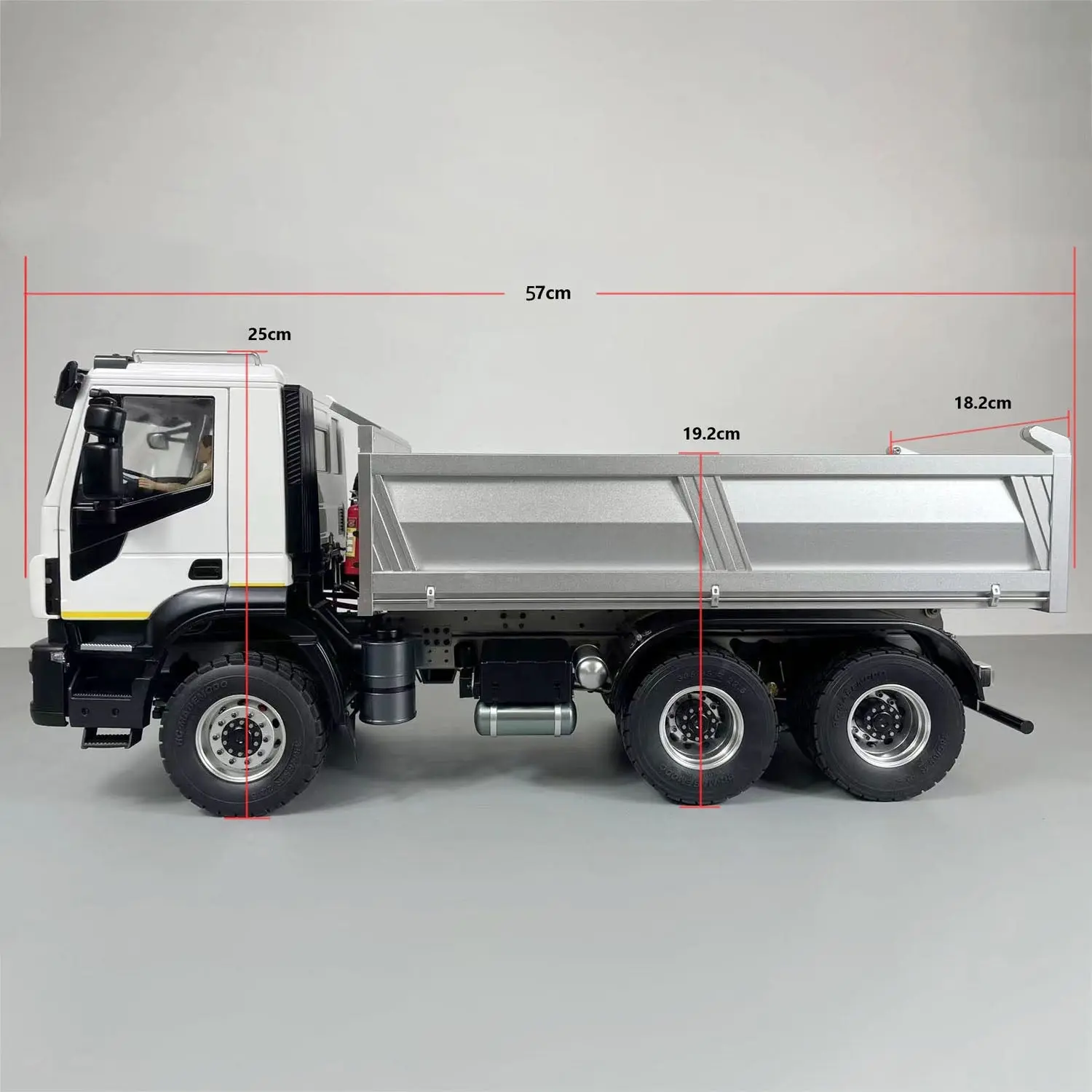 1/14 6x4 Hydraulic RC Dumper Trucks CNC Axles Metal Remote Controlled Tipper Car Toy Hobby Model for Adults Children