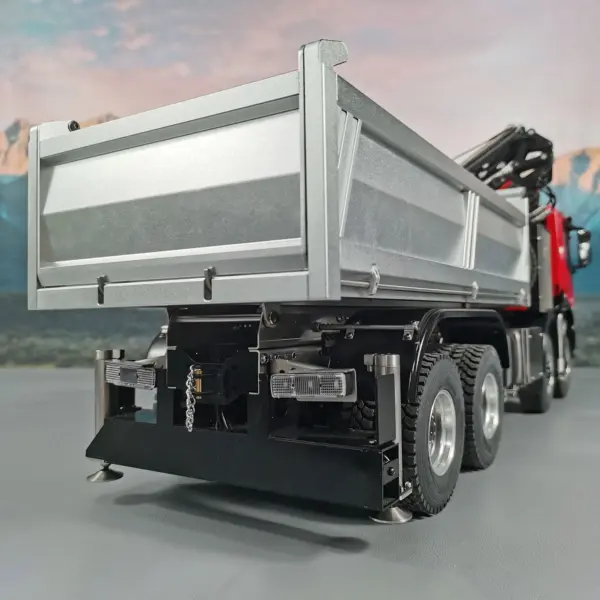 1/14 8x8 Metal RC Hydraulic Crane Dump Car PL18EV Radio Control Tipper Truck Emulated DIY Model Toy Vehicle Painted Assembled