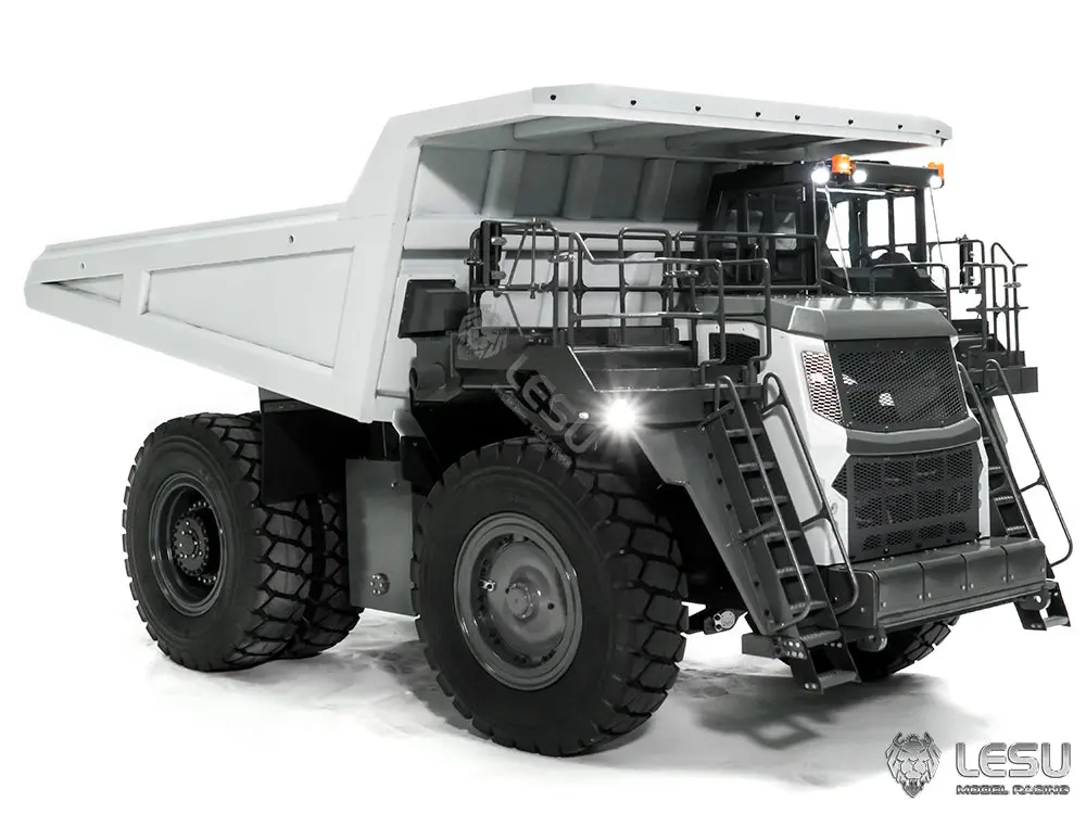 LESU 1/16 Heavy Metal Hydraulic Mining Car Dumper Bogie RC Mine Truck Aoue R100E Model Gift Motor ESC Servo Light System Model DIY