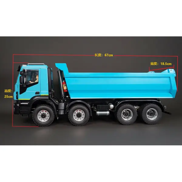 1:14 8x8 RC Hydraulic Equipment Radio Control Tipper Car 2-speed Dump Truck DIY Model Sound Light ST8 LED Light Sound