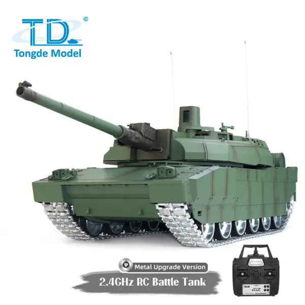TD 1/16 RC Military Tank H2408 Leclerc Battle Tank Metal Driving Wheel Road Wheel Gearbox Infrared BB Barrel Recoil Smoke Unit