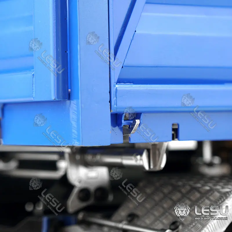 LESU 1/14 Metal Remote Controlled TGS Three-way Transmission Dumper Truck Hydraulic Lights Sound System ESC Servo