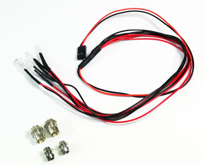 1:10 Led Set White/Red With Alu Holder