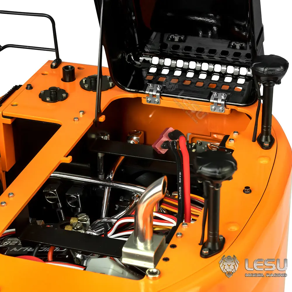 Metal LESU 1/14 RC Hydraulic Equipment Excavator ET26B 2 Arms Remote Controlled Digger DIY Car Assembled Painted Model