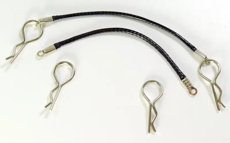 1:10 Body Clips With Rope, Black (80mm)