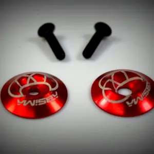 Rear Wing Alu. Washer, Red (2)