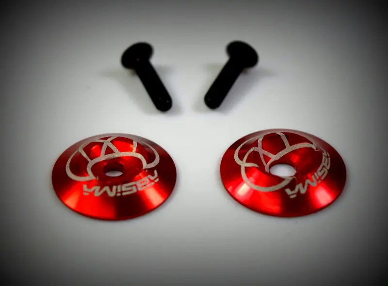 Rear Wing Alu. Washer, Red (2)