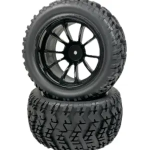 1:10 Truggy/Monster Truck Wheel Set Black (2)