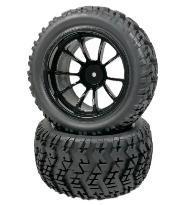 1:10 Truggy/Monster Truck Wheel Set Black (2)