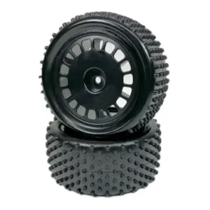 1:10 Buggy Wheel Set "Mini Pin" Rear Black (2)