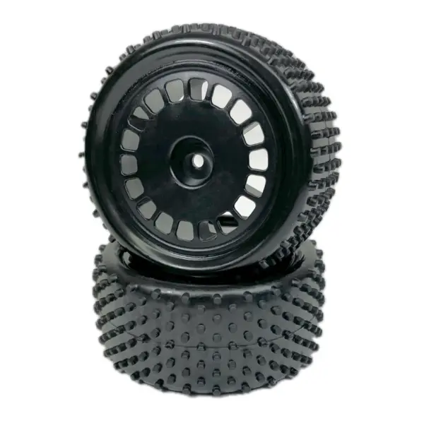 1:10 Buggy Wheel Set "Mini Pin" Rear Black (2)