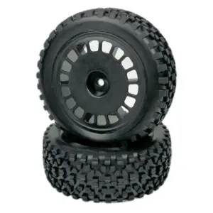 1:10 Buggy Wheel Set "Block" Front Black (2)