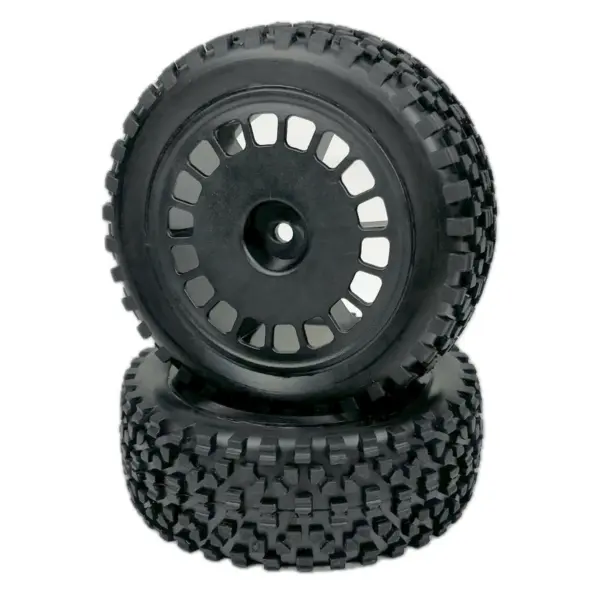 1:10 Buggy Wheel Set "Block" Front Black (2)
