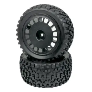 1:10 Buggy Wheel Set "Block" Rear Black (2)