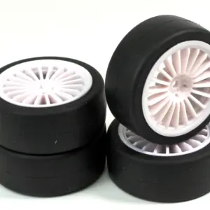 Wheel Set Onroad 20 Spoke / Slick White 1:10 (4 Pcs)