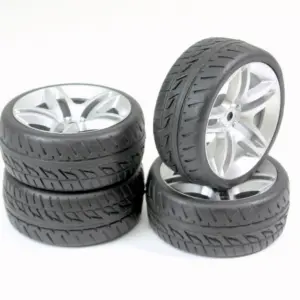 Wheel Set Onroad "10 Spoke / Profile" Silver 1:10 (4 Pcs)