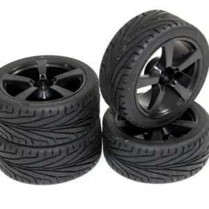 Wheel Set Onroad "5 Spoke / Profile" Black 1:10 (4 Pcs)