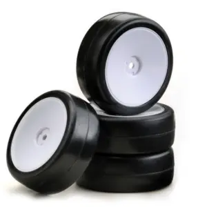 Wheel Set Onroad "Disc / Slick" White 1:10 (4)