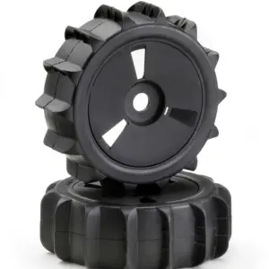Wheel Set Buggy Disc "Sand Paddle" Black 1:8 (2)