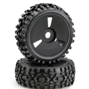 Wheel Set Buggy Disc "Dirt" Black 1:8 (2)