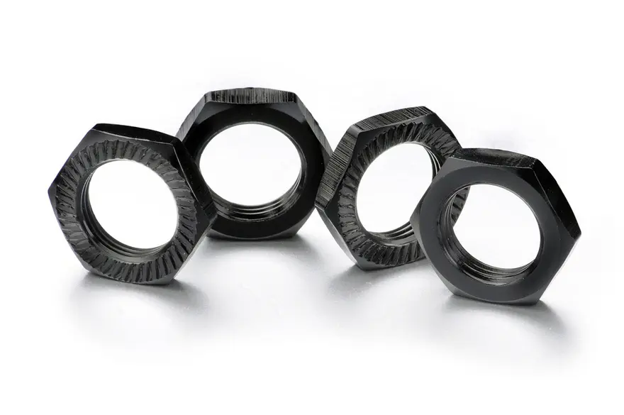 Hex Locknut 17mm Black (4)