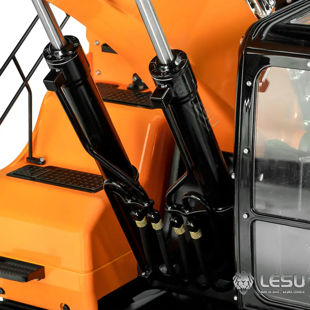Metal LESU 1/14 RC Hydraulic Equipment Excavator ET26B 2 Arms Remote Controlled Digger DIY Car Assembled Painted Model