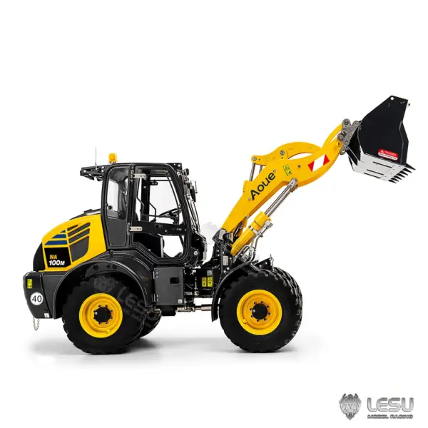 Metal LESU 1/14 RC Loader Aoue WA100M-8 4X4 RTR Hydraulic Remote Control Construction Vehicle Axle Lock Sound Light ST8 Radio