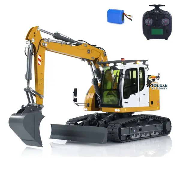 CUT 1/14 Scale 914 5-ways Radio Control Hydraulic Excavator Valve Metal Remote Control Earth Digger Hobby Model RTR Machine ESC Servo Motor