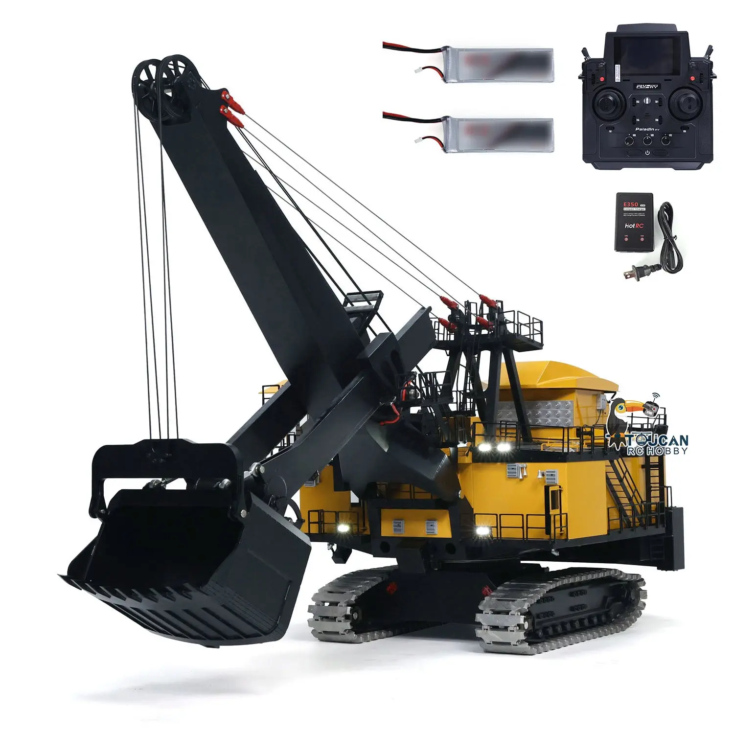 1/25 Metal Electric Rope Shovel Excavator RC Mining Equipment Heavy Machine Emulated Digger Model Radio System ST8 PL18EV RTR PNP