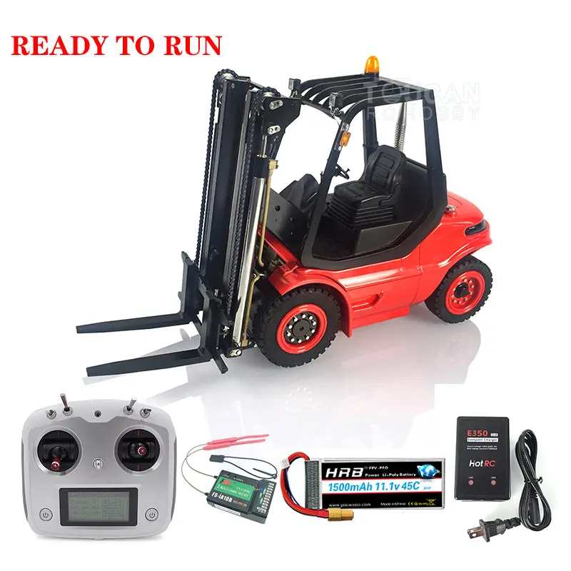 LESU 1/14 RC Hydraulic Forklift Transfer Car Painted RTR Truck Motor Light Battery Radio System Remote Control Vehicles