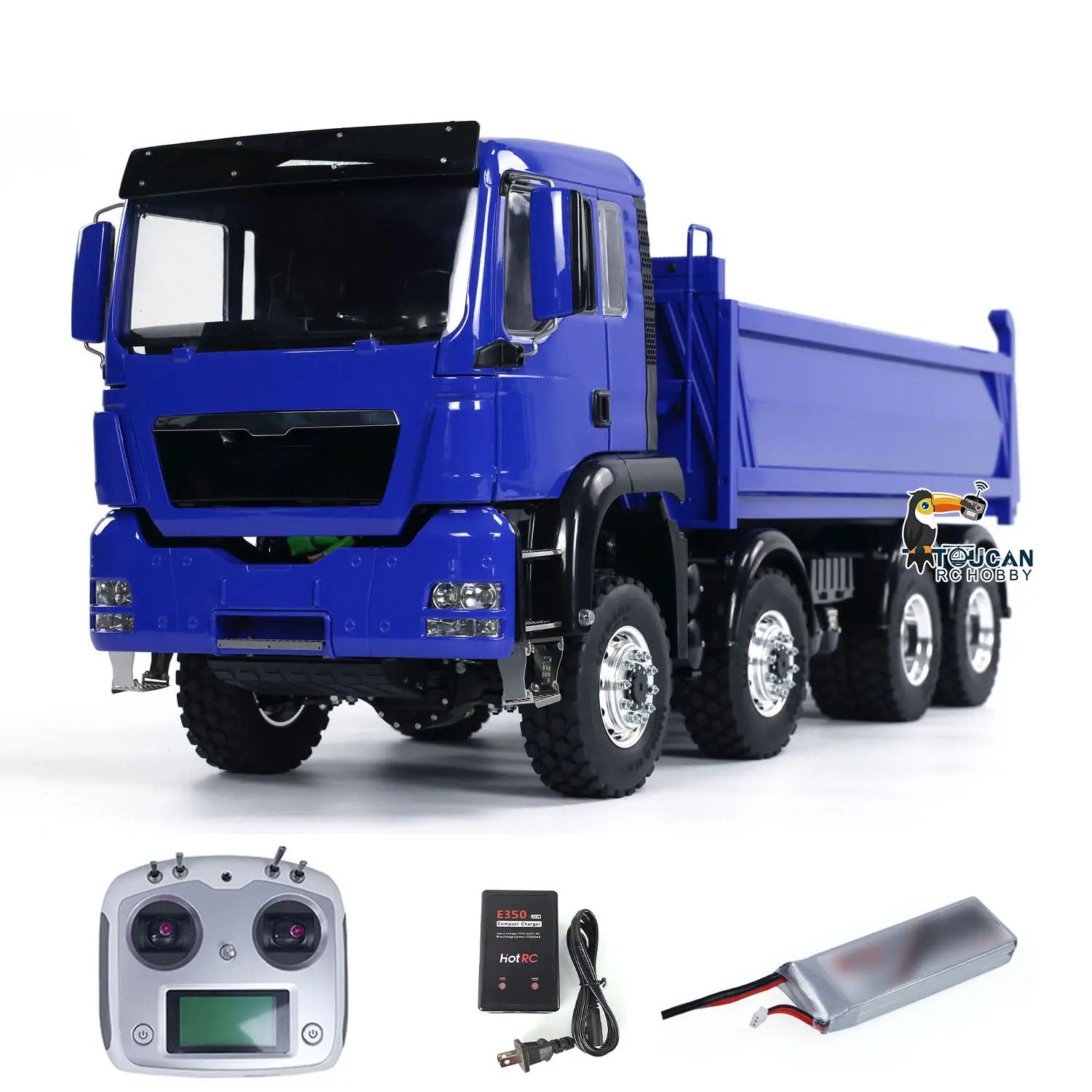 LESU 8x8 1/14 RC Hydraulic Lifting Dumper Truck Model Radio Control Painted Car 540 Power Motor 2-speed High Torque Transmission