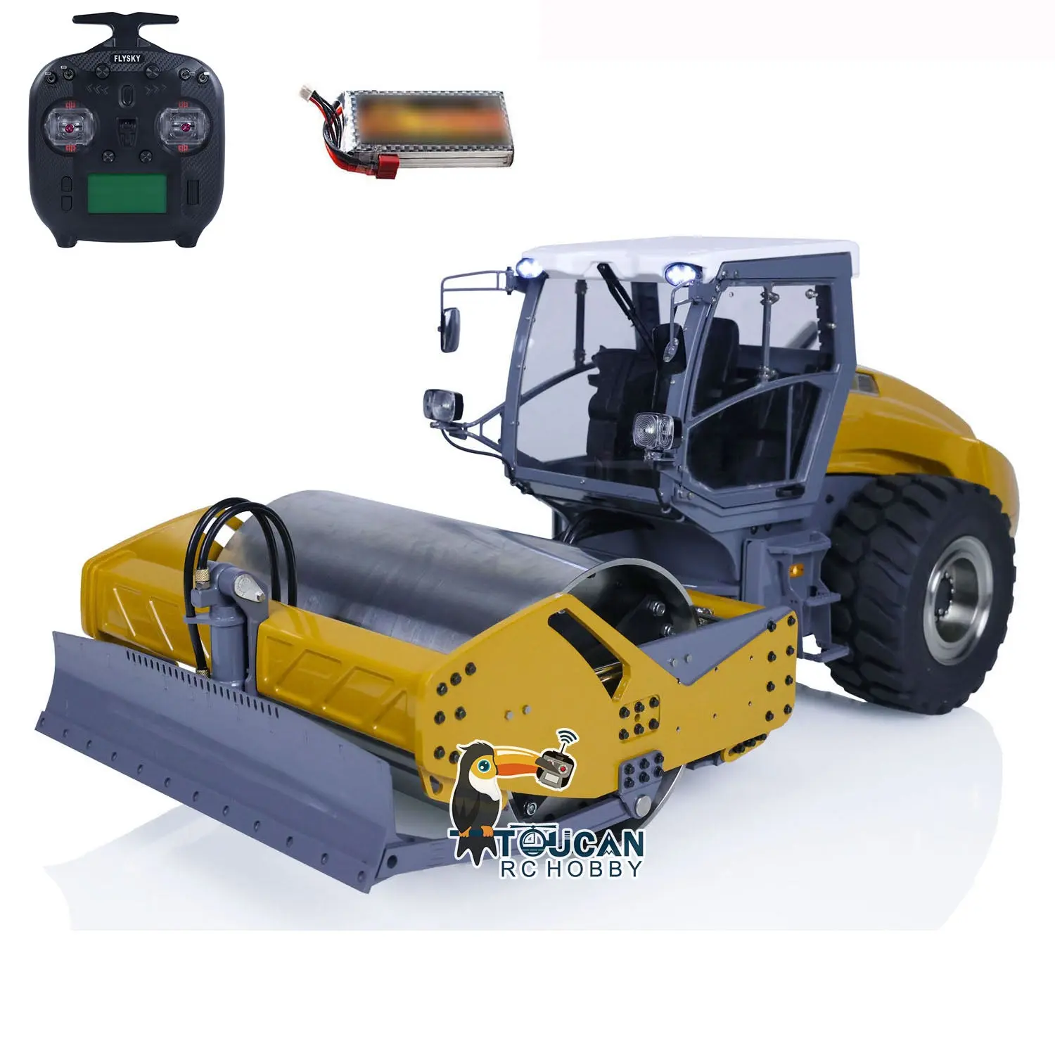 LESU 1/14 Metal RC Hydraulic Heavy-duty Remote Control Road Roller Aoue-H13i Ready to Ready Electric Car DIY Model