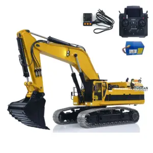55KG! 395F 1/12 Metal RC Tracked Excavator Remote Control Hydraulic Digger 2830 Brushless Motor Dual Pump System Flysky Radio