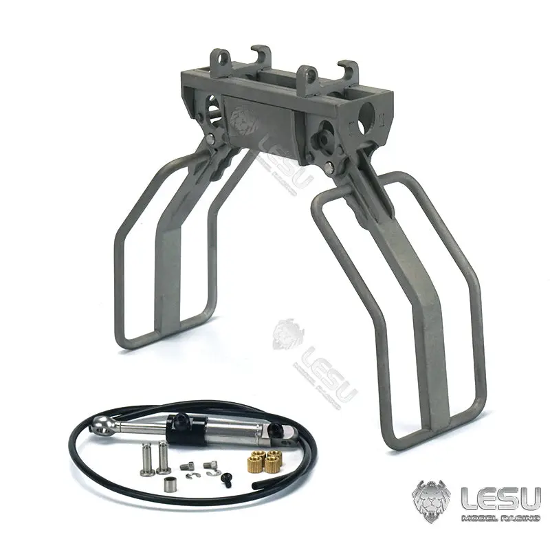 Customized LESU 1:14 RC Hydraulic Aoue-LT5 Tracked Skid-Steer Loader Metal RTR Model fork Bucket Sieve Bucket Gripper Clamp Trailer Upgrade Parts
