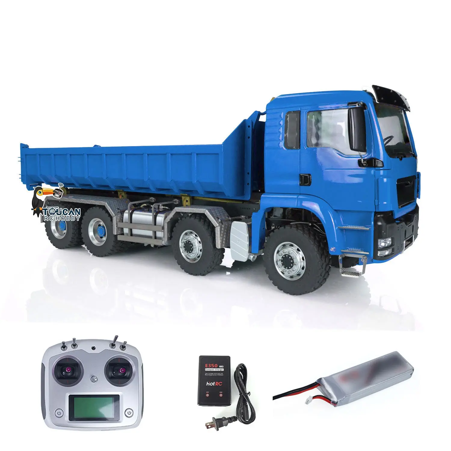 1/14 LESU Hydraulic RC Roll On/Off Dump Truck 8x8 Metal RTR Full Dumper Lorry Vehicle