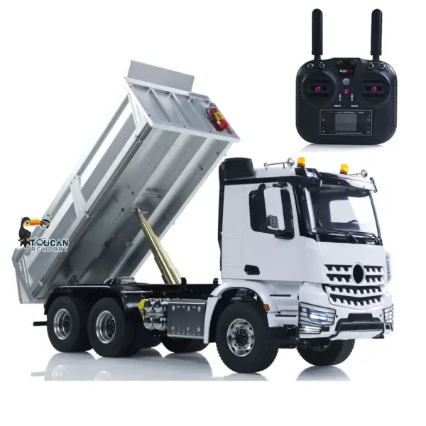 MD 1/14 6*6 Metal RC Hydraulic Dumper Truck 3348 2025Type 6WD Radio Controlled Tipper Lorry Car Model Metal Chassis 2Speed Gearbox Light Sound ESC Motor