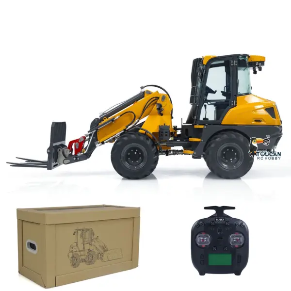 LESU 1/14 AT1050 RC Hydraulic Equipment Fork Loader Radio Control Telescopic Arm Car Kits DIY Model Light Sound System
