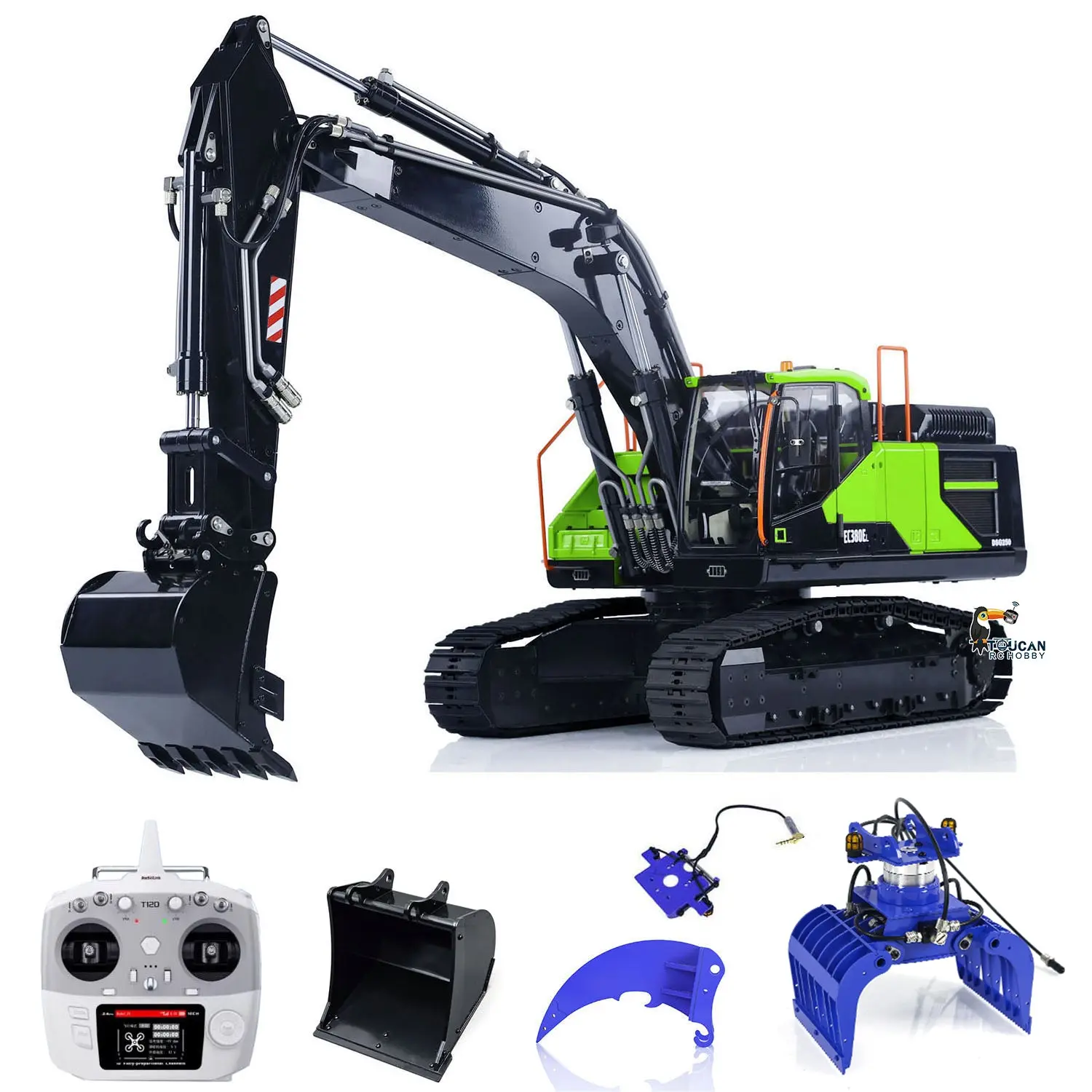 MTM EC380 Metal 1/14 RC Hydraulic Excavator Remote Control Construction Truck Assembled and Painted Digger Heavy Machine Car