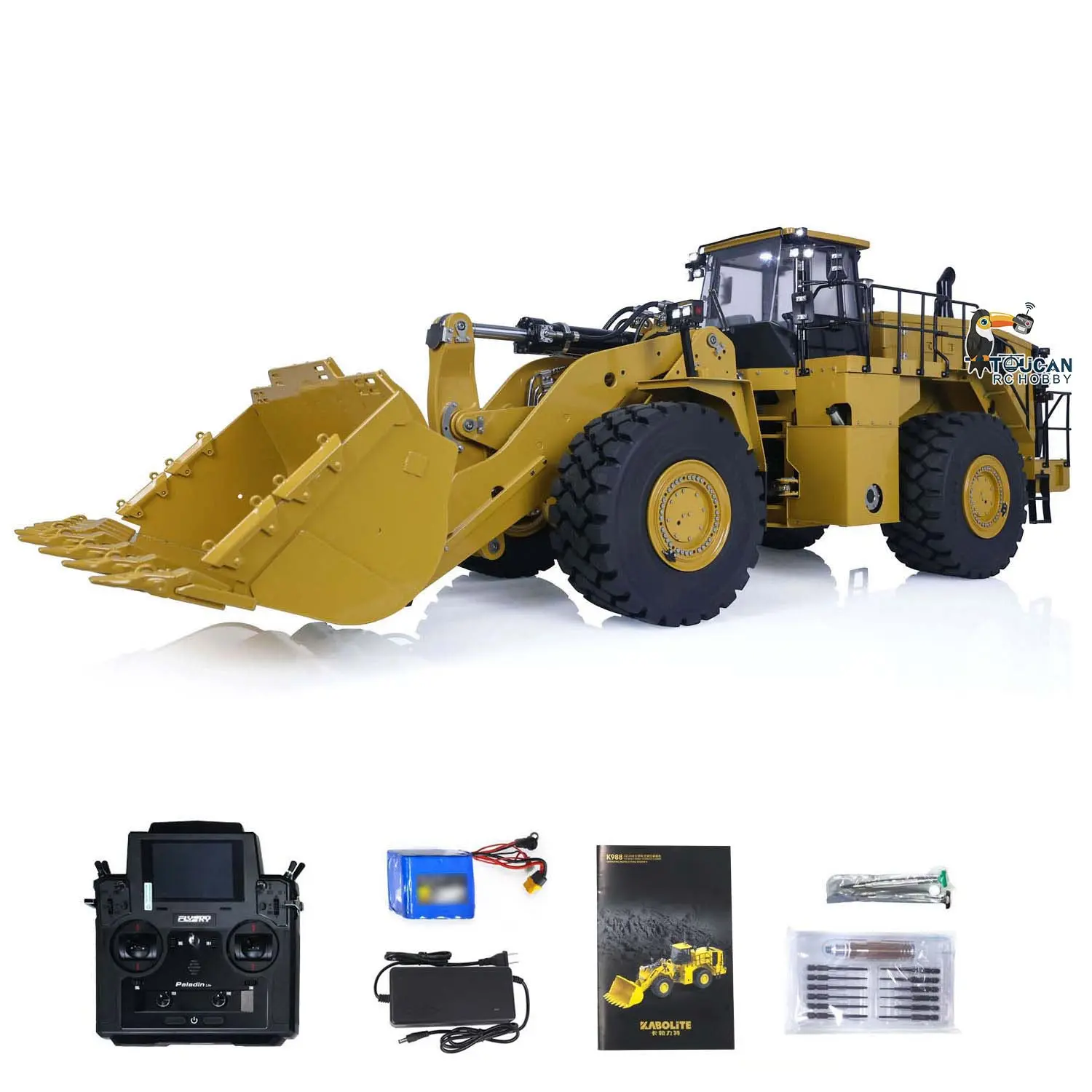 Kabolite K988 100S Metal 1/14 RC Hydraulic Loader 988K Assembled Painted Radio Control Heavy Machine PL18 Lite Model RTR Vehicle