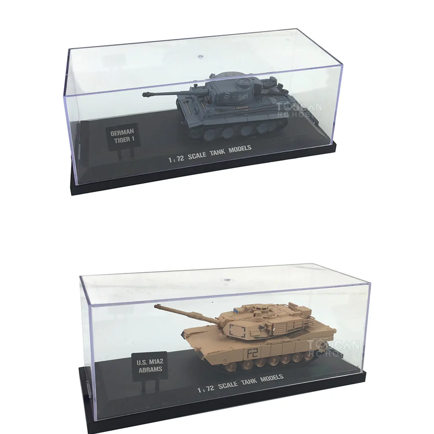 Henglong 1/72 Scale Germany Tiger 1 Tank 3818 U.S. Abrams M1A2 3918 Static Model Simulation Toy Ornament Collection Gift for Boy