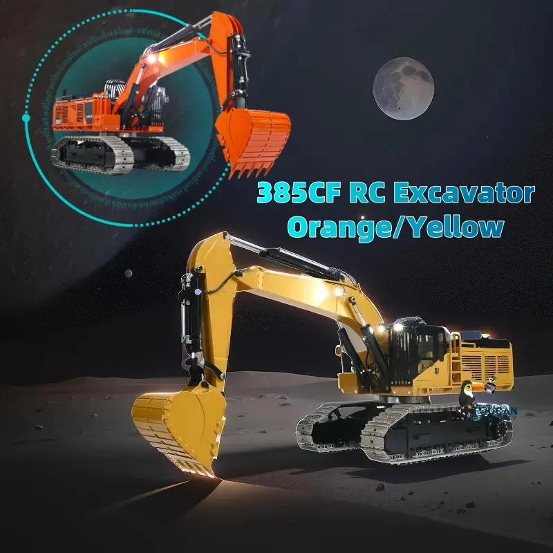 TOUCAN 1/8 385CF Metal Hydraulic RC Excavator RTR 150KG Heavy Duty Remote Control Diggers Ready to Run Upgraded Version Models