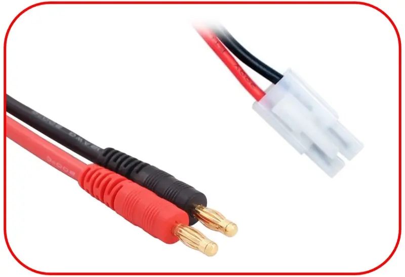 Charging Cable 4mm Bullet Plug - Tamiya 150mm