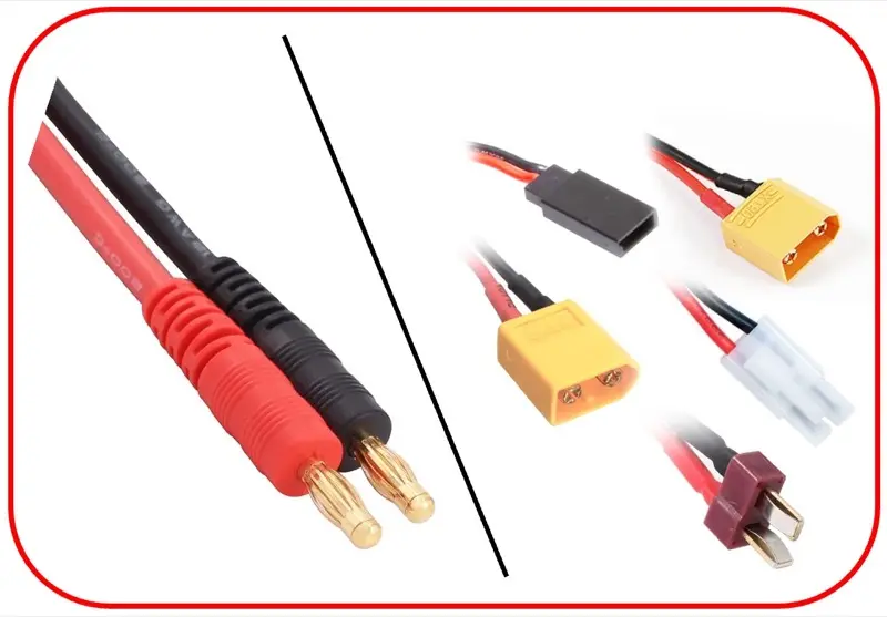 Charging Cable 4mm Bullet Plug - Xt90/Xt60/T/ Jr/Tam 300mm