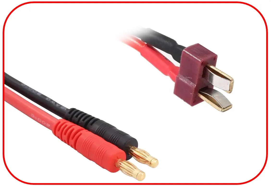Charging Cable 4mm Bullet Plug - T-Plug 300mm