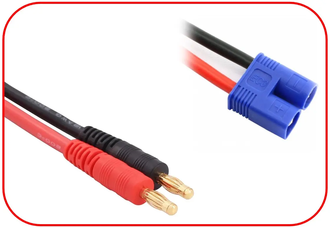 Charging Cable 4mm Bullet Plug - Ec3 300mm